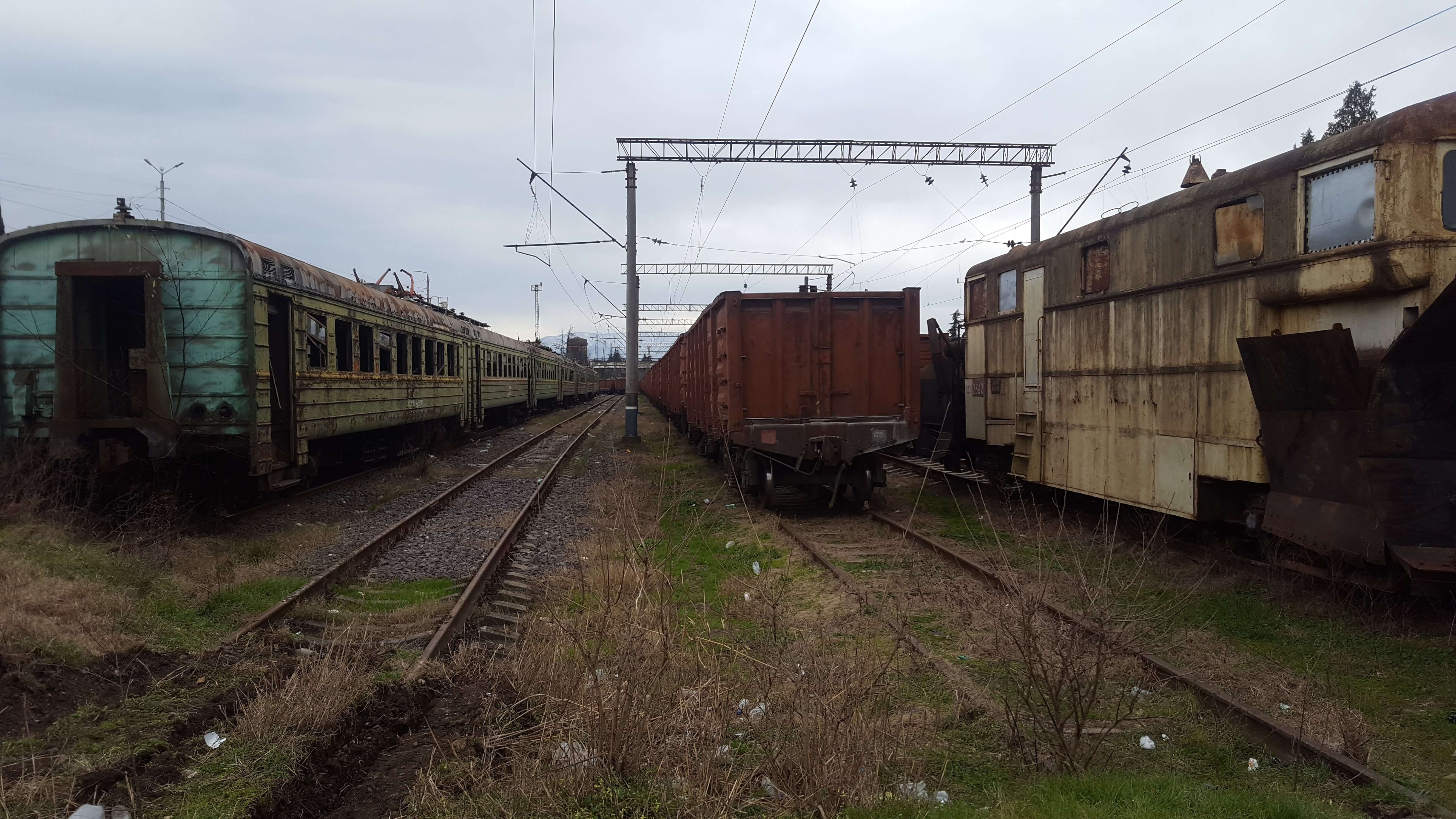 abandoned trains kutaisi georgia